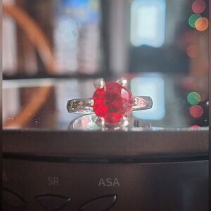 Red Spinal Gemstone Ring size 5.5